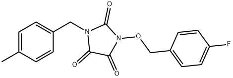 1-[(4-FLUOROBENZYL)OXY]-3-(4-METHYLBENZYL)-1H-IMIDAZOLE-2,4,5(3H)-TRIONE Struktur