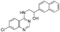 2-[(7-CHLORO-4-QUINAZOLINYL)AMINO]-1-(2-NAPHTHYL)-1-ETHANOL Struktur