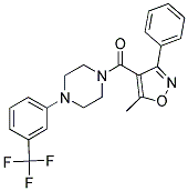 1-[(5-METHYL-3-PHENYLISOXAZOL-4-YL)CARBONYL]-4-[3-(TRIFLUOROMETHYL)PHENYL]PIPERAZINE Struktur