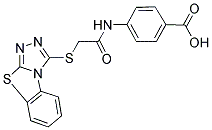 4-[2-(BENZO[4,5]THIAZOLO[2,3-C][1,2,4]TRIAZOL-3-YLSULFANYL)-ACETYLAMINO]-BENZOIC ACID Struktur