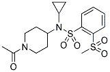 N-(1-ACETYLPIPERIDIN-4-YL)-N-CYCLOPROPYL-2-(METHYLSULPHONYL)BENZENESULPHONAMIDE Struktur