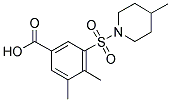 3,4-DIMETHYL-5-[(4-METHYLPIPERIDIN-1-YL)SULFONYL]BENZOIC ACID Struktur