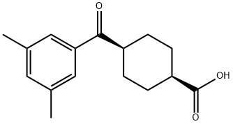 CIS-4-(3,5-DIMETHYLBENZOYL)CYCLOHEXANE-1-CARBOXYLIC ACID Struktur