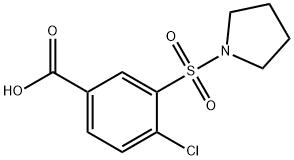 4-CHLORO-3-(PYRROLIDINE-1-SULFONYL)-BENZOIC ACID Struktur