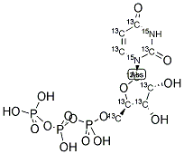 URIDINE 5'-TRIPHOSPHATE (U-13C9; U-15N2) Struktur