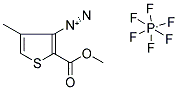 2-METHOXYCARBONYL-4-METHYLTHIOPHENE-3-DIAZONIUM HEXAFLUOROPHOSPHATE Struktur