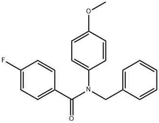 N-BENZYL-4-FLUORO-N-(4-METHOXYPHENYL)BENZENECARBOXAMIDE Struktur