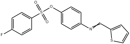 4-[(2-THIENYLMETHYLENE)AMINO]PHENYL 4-FLUOROBENZENESULFONATE Struktur