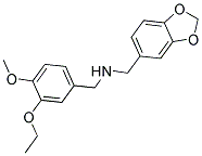 BENZO[1,3]DIOXOL-5-YLMETHYL-(3-ETHOXY-4-METHOXY-BENZYL)-AMINE Struktur