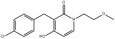 3-(4-CHLOROBENZYL)-4-HYDROXY-1-(2-METHOXYETHYL)-2(1H)-PYRIDINONE Struktur