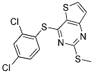 2,4-DICHLOROPHENYL 2-(METHYLSULFANYL)THIENO[3,2-D]PYRIMIDIN-4-YL SULFIDE Struktur