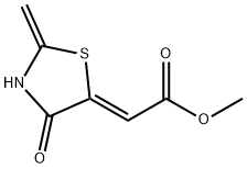 METHYL 2-(2-METHYLENE-4-OXO-1,3-THIAZOLAN-5-YLIDEN)ACETATE Struktur