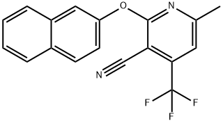 6-METHYL-2-(2-NAPHTHYLOXY)-4-(TRIFLUOROMETHYL)NICOTINONITRILE Struktur