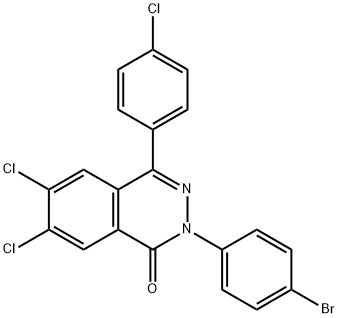 2-(4-BROMOPHENYL)-6,7-DICHLORO-4-(4-CHLOROPHENYL)-1(2H)-PHTHALAZINONE Struktur