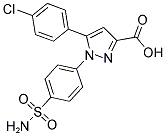 1-[4-(AMINOSULFONYL)PHENYL]-5-(4-CHLOROPHENYL)-1H-PYRAZOLE-3-CARBOXYLIC ACID Struktur