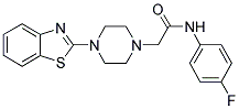 2-[4-(1,3-BENZOTHIAZOL-2-YL)PIPERAZIN-1-YL]-N-(4-FLUOROPHENYL)ACETAMIDE Struktur