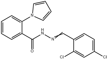 N'-[(Z)-(2,4-DICHLOROPHENYL)METHYLIDENE]-2-(1H-PYRROL-1-YL)BENZENECARBOHYDRAZIDE Struktur