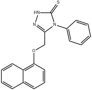 5-[(1-NAPHTHYLOXY)METHYL]-4-PHENYL-4H-1,2,4-TRIAZOL-3-YLHYDROSULFIDE Struktur