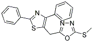 2-[(2,4-DIPHENYL-1,3-THIAZOL-5-YL)METHYL]-5-(METHYLSULFANYL)-1,3,4-OXADIAZOLE Struktur