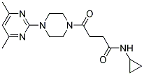 N-CYCLOPROPYL-4-[4-(4,6-DIMETHYLPYRIMIDIN-2-YL)PIPERAZIN-1-YL]-4-OXOBUTANAMIDE Struktur