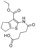 2-(4-CARBOXY-BUTYRYLAMINO)-5,6-DIHYDRO-4 H-CYCLOPENTA[ B ]THIOPHENE-3-CARBOXYLIC ACID ETHYL ESTER Struktur