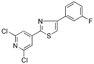 2,6-DICHLORO-4-[4-(3-FLUOROPHENYL)-1,3-THIAZOL-2-YL]PYRIDINE Struktur