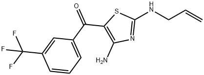 [2-(ALLYLAMINO)-4-AMINO-1,3-THIAZOL-5-YL][3-(TRIFLUOROMETHYL)PHENYL]METHANONE Struktur