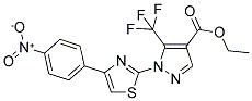 ETHYL 1-[4-(4-NITROPHENYL)-1,3-THIAZOL-2-YL]-5-(TRIFLUOROMETHYL)-1H-PYRAZOLE-4-CARBOXYLATE Struktur