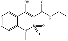 N-ETHYL-4-HYDROXY-1-METHYL-2,2-DIOXO-1,2-DIHYDRO-2LAMBDA6,1-BENZOTHIAZINE-3-CARBOXAMIDE Struktur