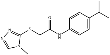 N-(4-ISOPROPYLPHENYL)-2-[(4-METHYL-4H-1,2,4-TRIAZOL-3-YL)SULFANYL]ACETAMIDE Struktur