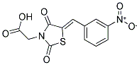 (5-(3-NITROBENZYLIDENE)-2,4-DIOXO-1,3-THIAZOLIDIN-3-YL)ACETIC ACID Struktur