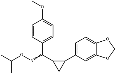 [2-(1,3-BENZODIOXOL-5-YL)CYCLOPROPYL](4-METHOXYPHENYL)METHANONE O-ISOPROPYLOXIME Struktur