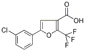 5-(3-CHLOROPHENYL)-2-(TRIFLUOROMETHYL)-3-FUROIC ACID Struktur