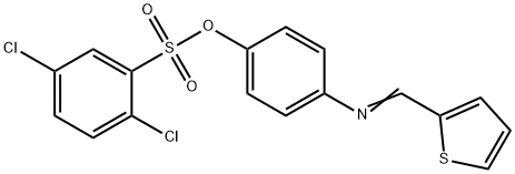 4-[(2-THIENYLMETHYLENE)AMINO]PHENYL 2,5-DICHLOROBENZENESULFONATE Struktur