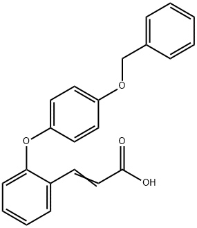 (E)-3-(2-[4-(BENZYLOXY)PHENOXY]PHENYL)-2-PROPENOIC ACID Struktur