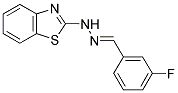 3-FLUOROBENZALDEHYDE 1,3-BENZOTHIAZOL-2-YLHYDRAZONE Struktur