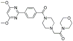 1-[4-(4,6-DIMETHOXYPYRIMIDIN-2-YL)BENZOYL]-4-(2-MORPHOLINO-2-OXOETHYL)PIPERAZINE Struktur