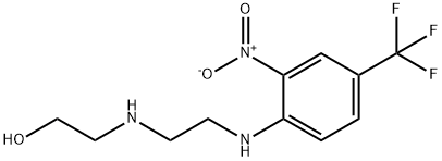 2-[(2-([2-NITRO-4-(TRIFLUOROMETHYL)PHENYL]AMINO)ETHYL)AMINO]ETHANOL Struktur