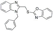 2-([(1-BENZYL-1H-BENZIMIDAZOL-2-YL)METHYL]THIO)-1,3-BENZOXAZOLE Struktur