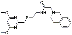 N-[2-[(4,6-DIMETHOXYPYRIMIDIN-2-YL)METHYLTHIO]ETHYL]-2-(1,2,3,4-TETRAHYDROISOQUINOLIN-2-YL)ACETAMIDE Struktur