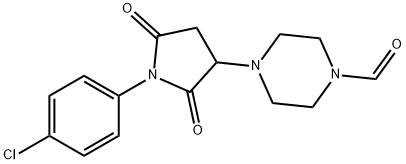 4-[1-(4-CHLOROPHENYL)-2,5-DIOXO-3-PYRROLIDINYL]-1-PIPERAZINECARBALDEHYDE Struktur