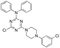 4-CHLORO-6-(4-(3-CHLOROPHENYL)PIPERAZIN-1-YL)-N,N-DIPHENYL-1,3,5-TRIAZIN-2-AMINE Struktur