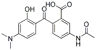 4'-ACETAMIDO-2'-CARBOXY-4-DIMETHYLAMINO-2-HYDROXYBENZOPHENONE Struktur