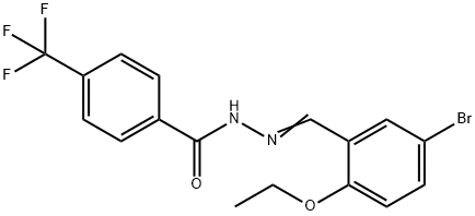 N'-[(E)-(5-BROMO-2-ETHOXYPHENYL)METHYLIDENE]-4-(TRIFLUOROMETHYL)BENZENECARBOHYDRAZIDE Struktur