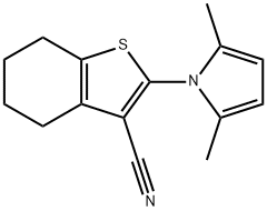 2-(2,5-DIMETHYL-1H-PYRROL-1-YL)-4,5,6,7-TETRAHYDRO-1-BENZOTHIOPHENE-3-CARBONITRILE Struktur