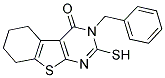 3-BENZYL-2-MERCAPTO-5,6,7,8-TETRAHYDRO-3H-BENZO[4,5]THIENO[2,3-D]PYRIMIDIN-4-ONE Struktur