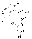 5-CHLORO-3-(2-(2,4-DICHLOROPHENOXY)ACETYLHYDRAZIDYL)-2-OXOINDOLINE Struktur