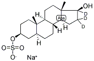 SODIUM 5ALPHA-ANDROSTAN-3BETA,17BETA-DIOL-16,16,17ALPHA-D3 3-SULFATE Struktur