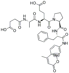 SUC-ALA-GLU-PRO-PHE-AMC Struktur