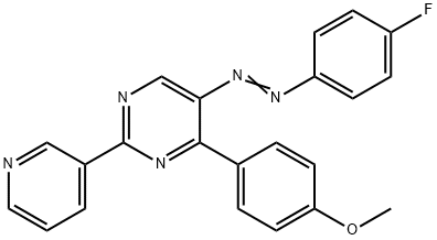 4-[5-[2-(4-FLUOROPHENYL)DIAZENYL]-2-(3-PYRIDINYL)-4-PYRIMIDINYL]PHENYL METHYL ETHER Struktur